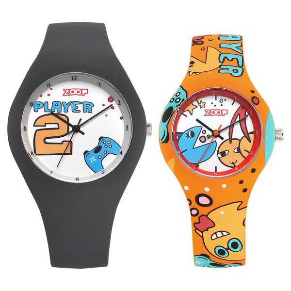 Titan Zoop Parent & Child Analog Pair Watch with Multicoloured Dial & Grey And Multicoloured Strap for Boys Girls Kids - image number 0