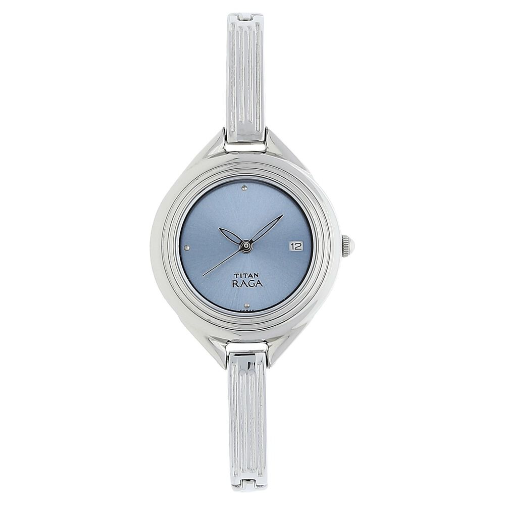 Titan Raga Blue Dial Women Watch With Metal Strap