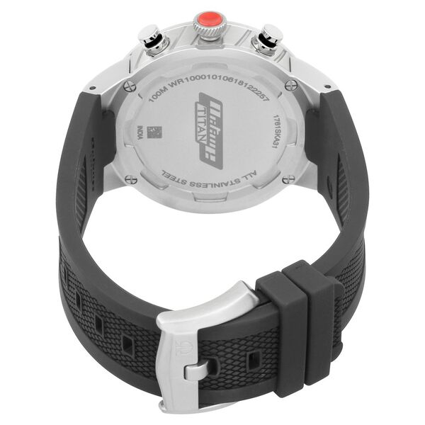 Titan Octane Black Dial Chronograph Strap watch for Men - image number 4