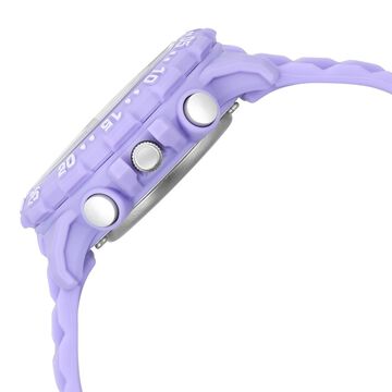 Fastrack Street line Quartz Analog Digital Purple Dial Silicone Strap Watch for Girls