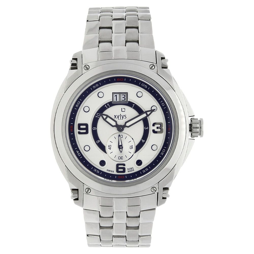Buy Online Xylys Swiss Analog White Dial And Stainless Steel Strap