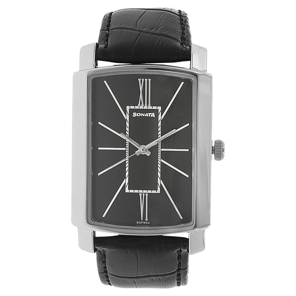 Sonata full black watches on sale