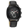 Fastrack Kronos Guys Chronograph Watch With Date Black Dial & Black Leather Strap - image number 1