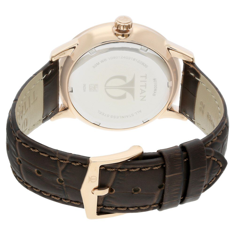 Buy Online Titan On Trend White Dial Quartz Multifunction Leather