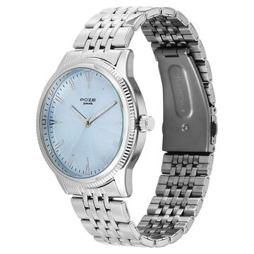 Sonata Poze Quartz Analog Tiffany Blue Dial Silver Coloure Stainless Steel Strap Watch For Men