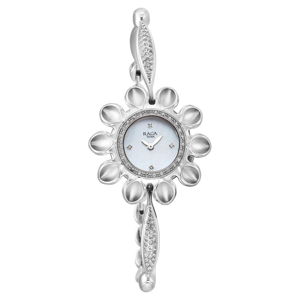 Titan raga silver watches sales