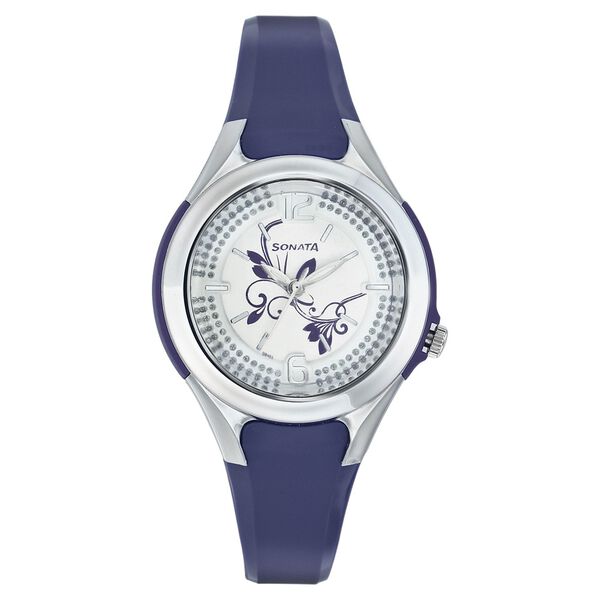 SF Quartz Analog White Dial Plastic Strap Watch for Women - image number 0