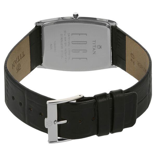 Titan Quartz Analog Silver Dial Leather Strap Watch for Men - image number 3