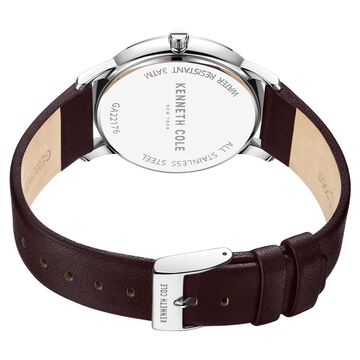 Kenneth Cole Quartz Analog Green Dial Leather Strap Watch for Men