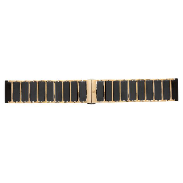 22 mm Black & Rose Gold Ceramic & Metal Strap for Men - image number 0