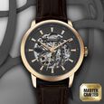Titan Phoenix Skeletal Automatic Analog with Gun Dial Brown Leather Strap Watch for Men - image number 0