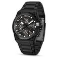 Police Multifunction Black Dial Black Stainless Steel Strap Watch For Men - image number 1