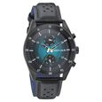 Fastrack Space Rover Quartz Multifunction Blue Dial Leather Strap Watch for Guys - image number 0