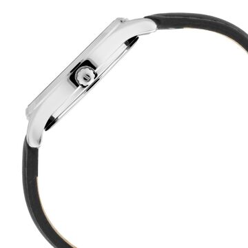 Titan Workwear Black Dial Women Watch With Leather Strap