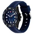 Tommy Hilfiger Quartz Analog Blue Dial Blue Silicone Strap Watch For Men - image number 1
