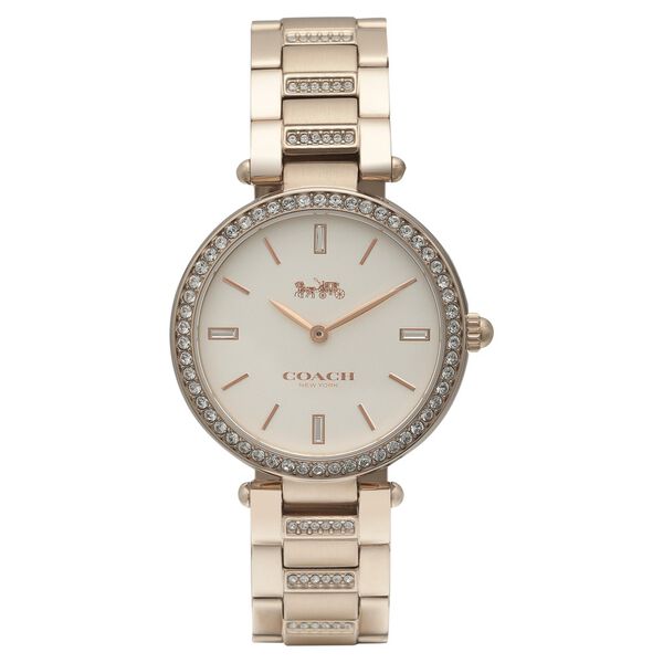 Coach Quartz Analog White Dial Stainless Steel Strap Watch for Women - image number 1