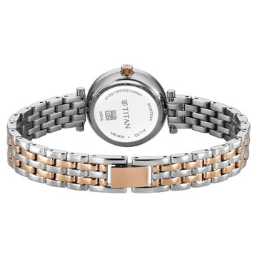 Titan Workday Edit Quartz Analog Pink Dial Two Toned Stainless Steel Strap Watch For Women