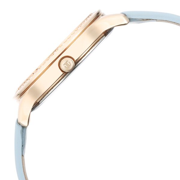 Titan Wander Blue Dial Women Watch With Leather Strap - image number 3