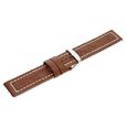 22 mm Tan Genuine Leather Strap for Men - image number 3