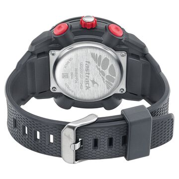 Fastrack Streetwear Red Dial with Black Colour Strap Watch for Guys