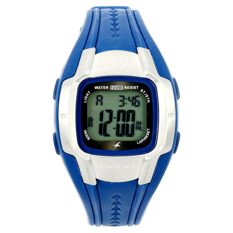 Fastrack Digital Grey Dial Plastic Strap Watch for Guys