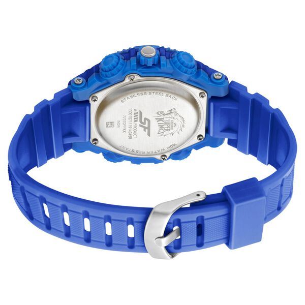 SF Quartz Analog Digital Blue Dial TPU Strap Watch for Men - image number 3
