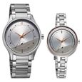 Fastrack Mixmatched Quartz Analog Silver Dial Silver Stainless Steel Strap Watch For Couple - image number 1