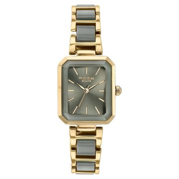 Sonata Poze Quartz Analog Green Dial Two Toned Metal & Plastic Strap Watch For Women