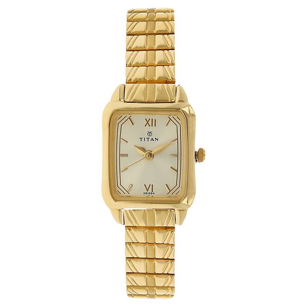 Titan Quartz Analog Silver Dial Stainless Steel Strap Watch for Women - image number 0