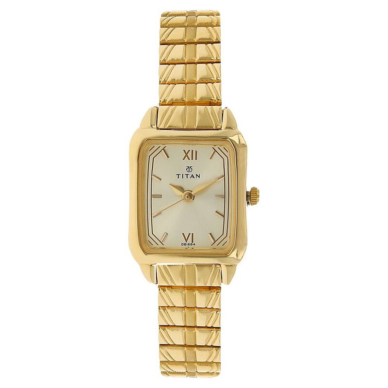 Titan Quartz Analog Silver Dial Stainless Steel Strap Watch for Women