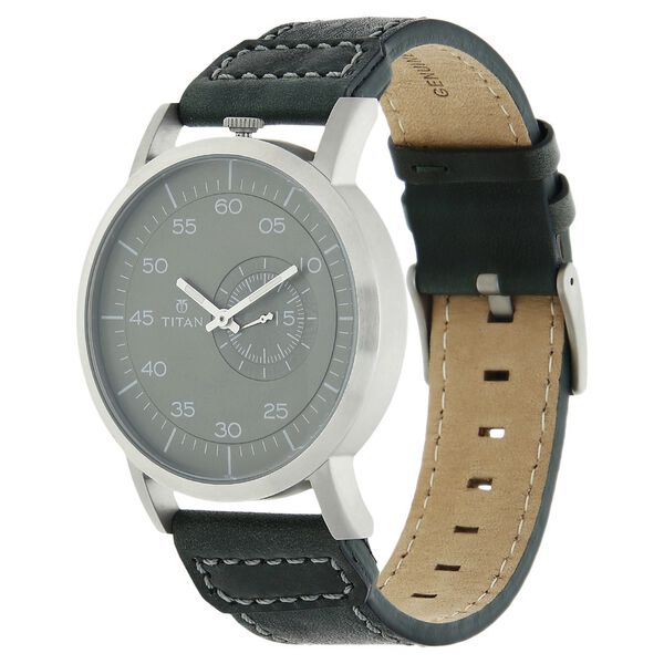 Titan Analog Grey Dial Leather Strap watch for Men - image number 1