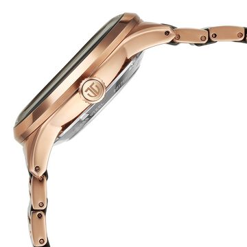 Titan Ceramic Fusion Automatic Black Dial Rose Gold Dual-Toned Stainless Steel Bracelet Watch for Men