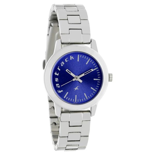 Fastrack Fundamentals Quartz Analog Blue Dial Stainless Steel Strap Watch for Girls - image number 1