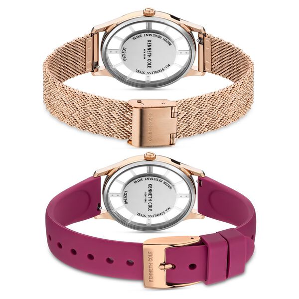 Kenneth Cole Quartz Analog Silver Dial Silicone Strap Watch for Women - image number 2