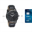 Sonata Poze Quartz Analog Black Dial Leather Strap Watch For Men - image number 3