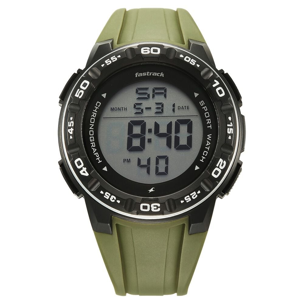 Fastrack StreetStyle Digital Dial Green Polyether Strap Watch For Unisex-image-25