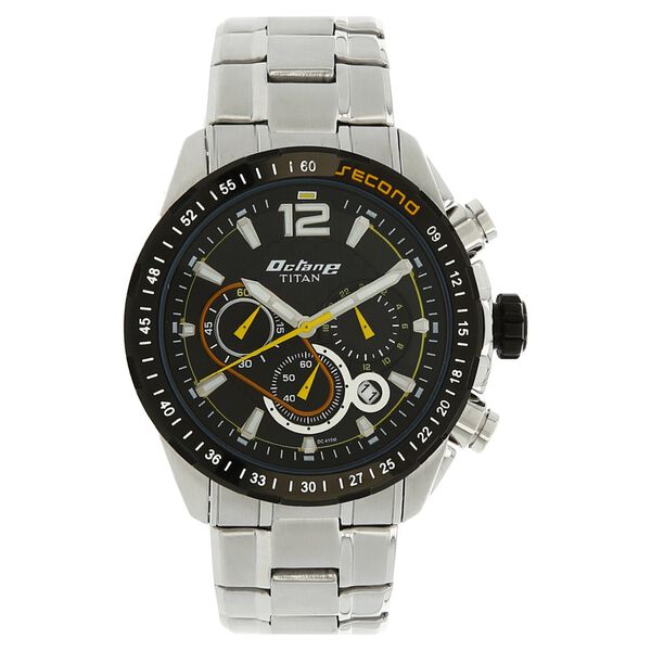 Titan Quartz Chronograph Black Dial Watch for Men - image number 0
