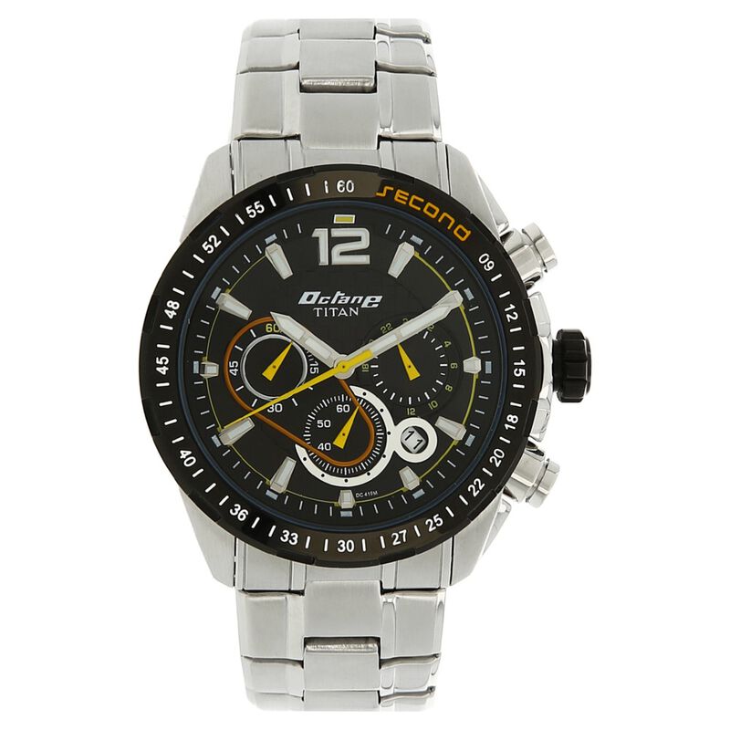 Titan Quartz Chronograph Black Dial Watch for Men