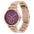 Titan Quartz Multifunction Rose Gold Dial Stainless Steel Strap Watch for Women - image number 2