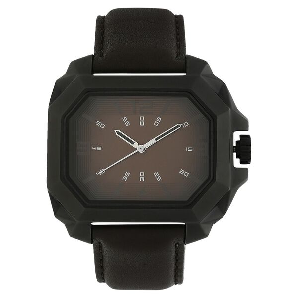 Fastrack Quartz Analog Bicolour Dial Leather Strap Watch for Guys - image number 0