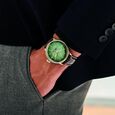 Cerruti 1881 Green Dial Leather Strap Watch for Men - image number 6