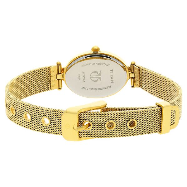 Titan Raga Contempore Champagne Dial Analog Stainless Steel Strap watch for Women - image number 3