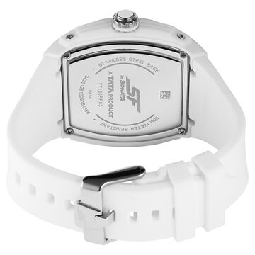 SF Maiden Voyage Sport Watch - White dial & Strap -Tonneau Shaped Case with Multifunction movement