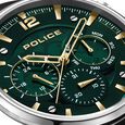 Police Quartz Multifunction Green Dial Black Leather Strap Watch For Men - image number 2