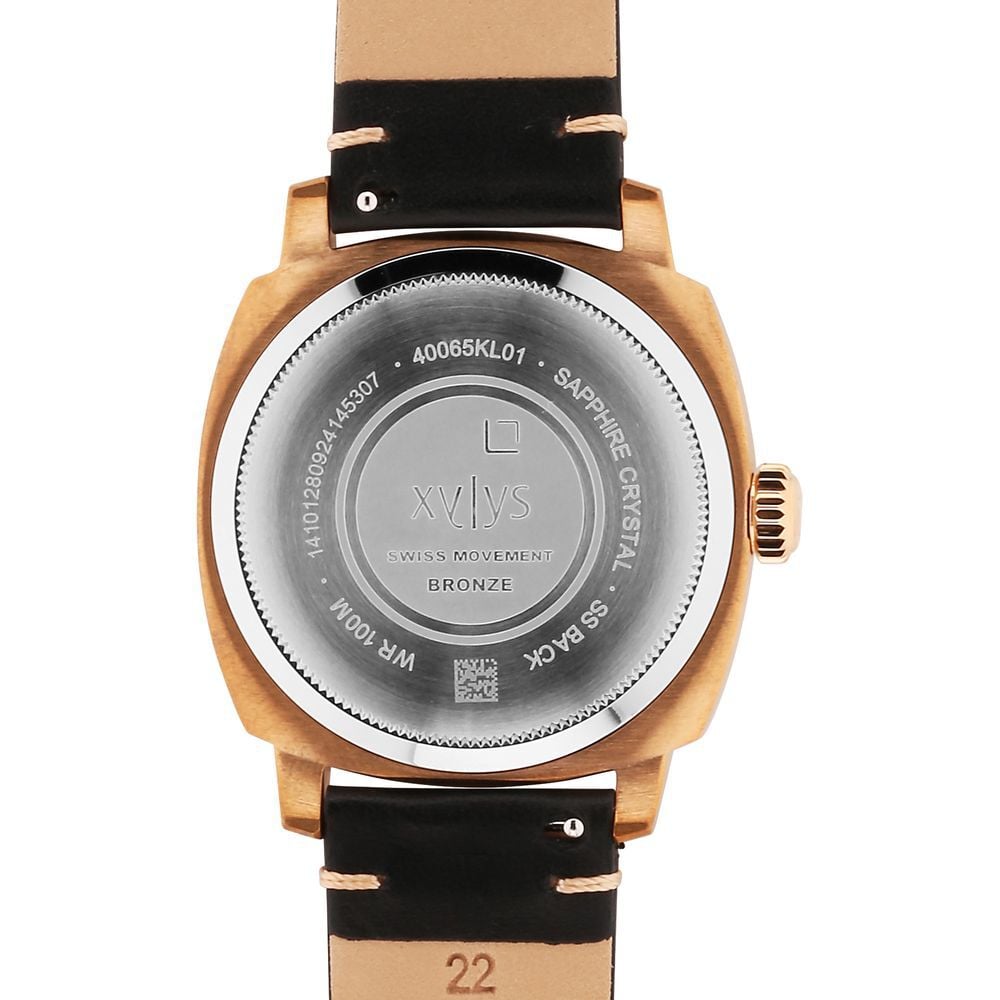 Buy Online Xylys Quartz Analog Black Dial Black Leather Strap