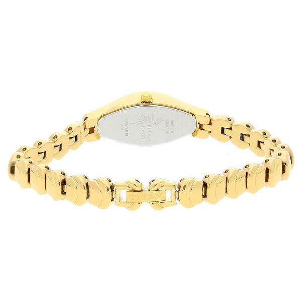 Titan Quartz Analog Champagne Dial Metal Strap Watch for Women - image number 3