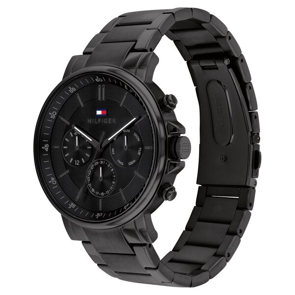 Tommy Hilfiger Multifunction Black Stainless Steel Strap for Men - image number 1