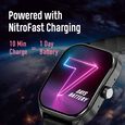 Fastrack Reflex Power|4.97 CM Super AMOLED Arched Display|410 x 502 Pixel Resolution|IP68 WR With Green Strap - image number 3