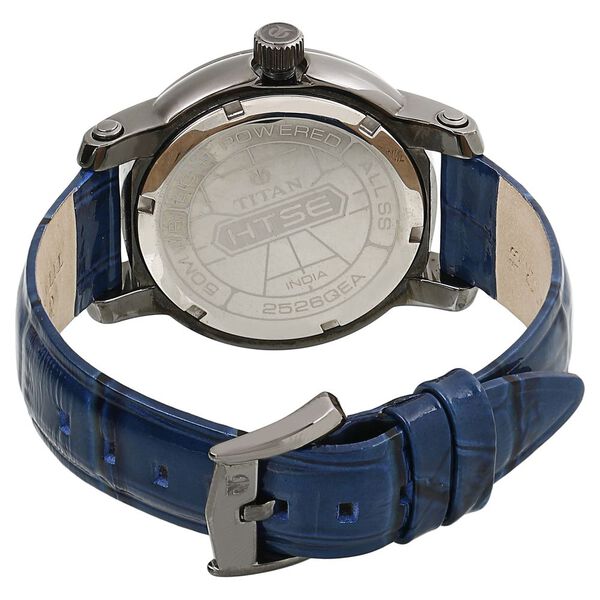 Titan Quartz Analog Solar Black Dial Leather Strap Watch for Women - image number 3