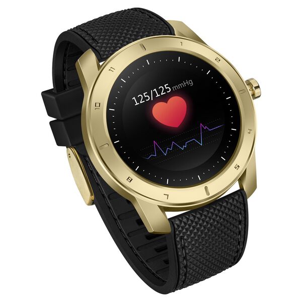 Kenneth Cole Smart Black Dial Silicone Strap Unisex Watch With Brown Strap - image number 3